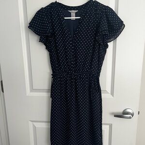 Navy Polka Dot Dress